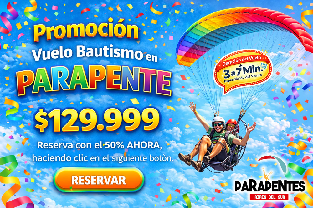 Promoción Vuelo Bautismo en Parapente
